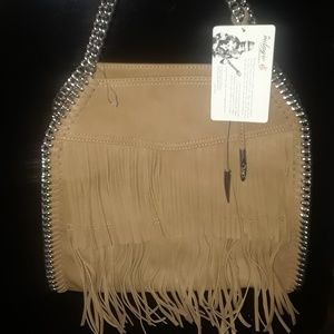 Carlos by Carlos Santana Camel Fringe Tote
